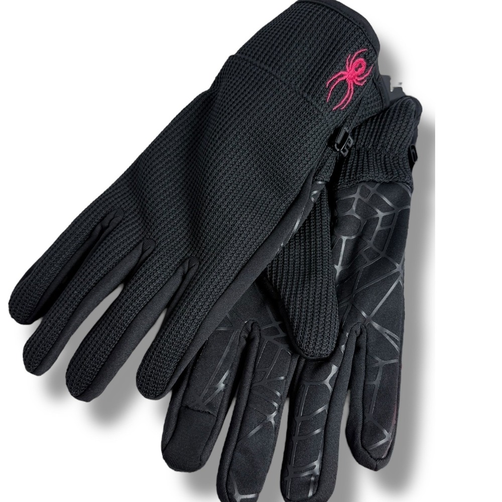 NWT Lot 2 PR Spyder Core Conduct Men's Gloves Sz M Touchscreen Compatible Black - Picture 16 of 16